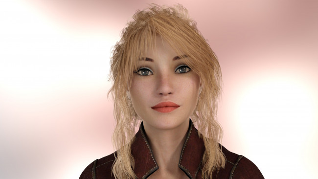 Обои картинки фото 3д графика, портрет , portraits, девушка, взгляд, фон