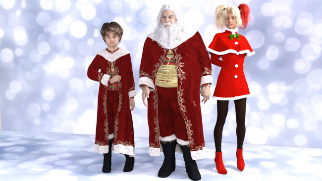 Обои картинки фото 3д графика, праздники , holidays, девушки, взгляд, фон