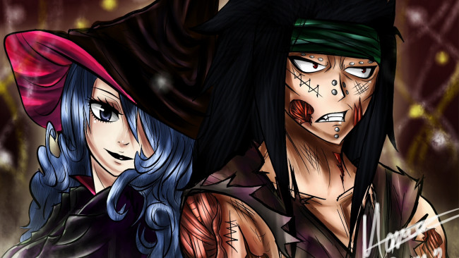 Обои картинки фото аниме, fairy tail, хвост, феи