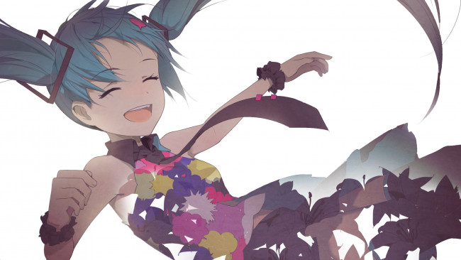 Обои картинки фото аниме, vocaloid, hatsune, miku