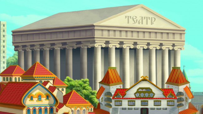 Обои картинки фото рисованное, города, здание