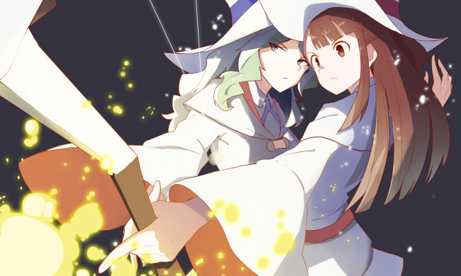 Обои картинки фото аниме, little witch academia, девушки