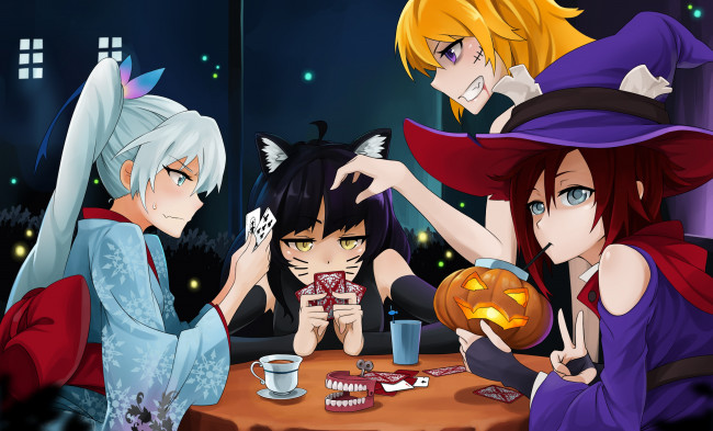 Обои картинки фото аниме, rwby, девушки