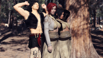 Картинка 3д+графика фантазия+ fantasy фон девушки взгляд