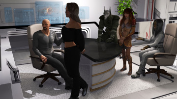 Картинка 3д+графика фантазия+ fantasy фон взгляд девушки