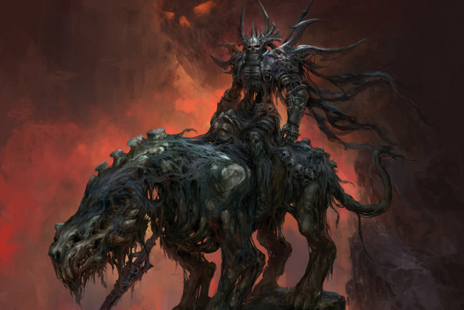 Обои картинки фото фэнтези, нежить, всадник