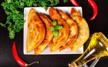 обоя еда, разное, перец, зелень, чебуреки