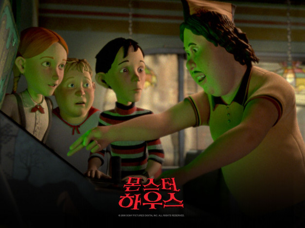 Обои картинки фото мультфильмы, monster, house