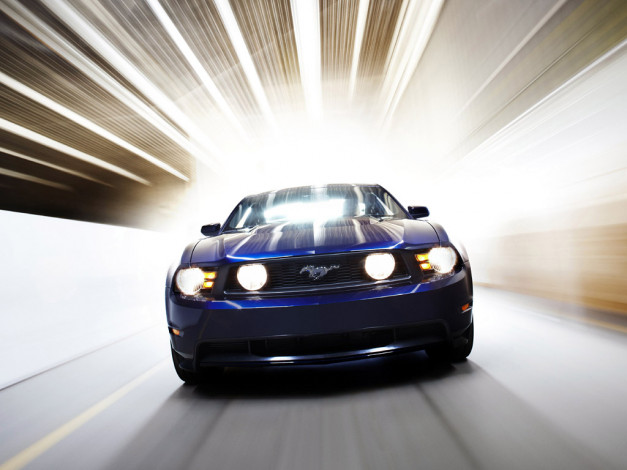 Обои картинки фото 2010, ford, mustang, gt, автомобили