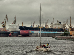 обоя корабли, разные, вместе