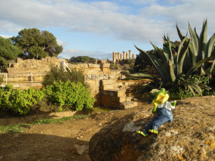 Картинка автор john cain города исторические архитектурные памятники сицилия италия развалины