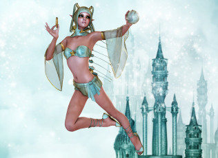 Картинка 3д графика elves эльфы эльф полет