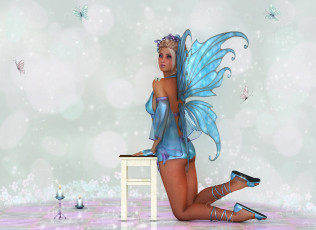 Картинка 3д графика elves эльфы свечи эльф