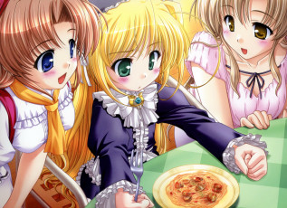 Картинка аниме yoake mae yori ruri iro na обед девушки