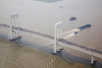 Картинка города мосты река опоры переезд