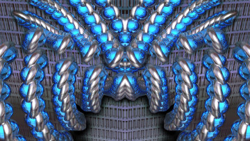 Картинка 3д графика fractal фракталы абстракция