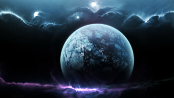 Картинка космос арт планета свечения