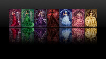 Картинка смертных грехов фэнтези девушки грехи гнев блуд Чревоугодие зависть гордыня уныние алчность