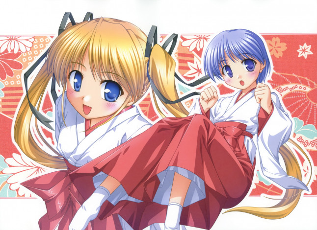 Обои картинки фото аниме, hani, operation, sanctuary, девушки