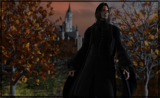 Обои картинки фото 3д, графика, people, люди, деревья, мужчина