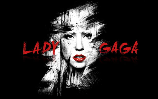 Обои картинки фото музыка, lady, gaga, графика, глаза