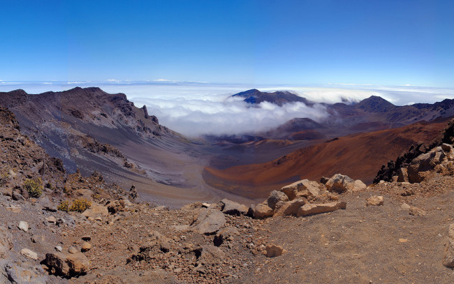 Обои картинки фото природа, горы, облака, камни