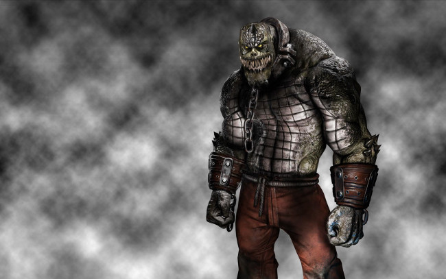 Обои картинки фото batman, arkham, asylum, видео, игры, бэтмен, убийца, крок