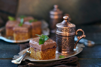 Картинка еда пирожные кексы печенье чашка тортик мята