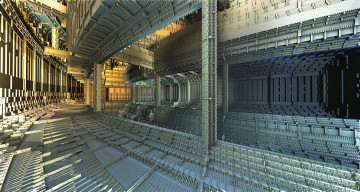 Картинка 3д графика fractal фракталы узор фигура линии