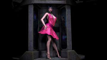 Картинка 3д графика people люди платье взгляд девушка