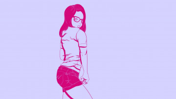 Картинка рисованные люди фон девушка