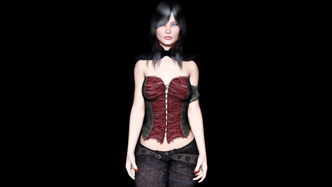 Обои картинки фото 3д, графика, people, люди, девушка, взгляд