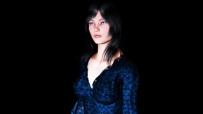 Обои картинки фото 3д, графика, people, люди, девушка, взгляд