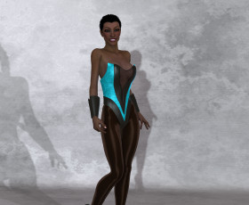 Картинка 3д+графика люди+ people улыбка взгляд фон девушка