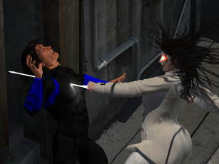 Картинка sinister+marauder 3д+графика фантазия+ fantasy мужчина девушка оружие