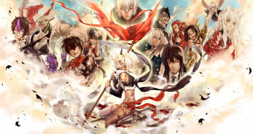 Картинка аниме pixiv+fantasia kingchenxi арт парни существа девушки персонажи