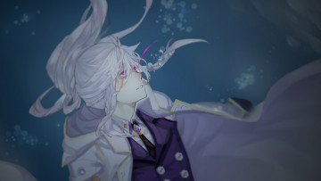 Картинка аниме *unknown+ другое парень вода белые волосы