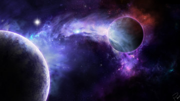 Картинка космос арт звезды вселенная планеты