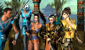 Картинка 3д+графика амазонки+ amazon мужчины девушки оружие растение дома