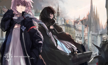 Картинка аниме pixiv+fantasia swd3e2 арт девушки город замок