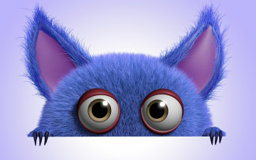 Картинка 3д+графика юмор+ humor монстр cartoon monster funny персонаж fluffy cute