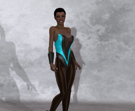 Обои картинки фото 3д графика, люди , people, улыбка, взгляд, фон, девушка