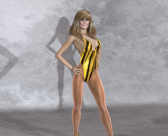 Обои картинки фото 3д графика, люди , people, улыбка, фон, взгляд, девушка