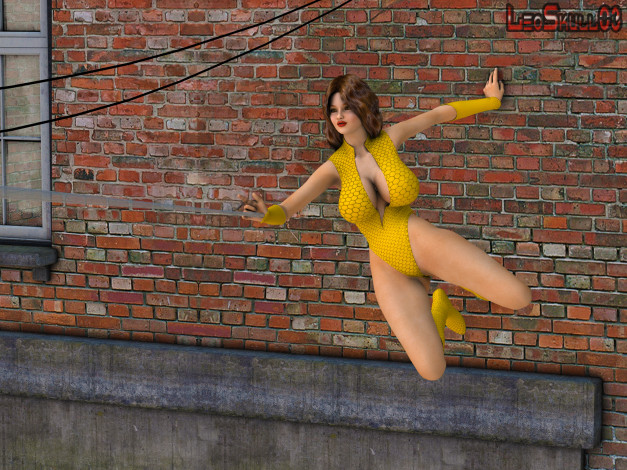 Обои картинки фото 3д графика, фантазия , fantasy, стена, полет, взгляд, девушка