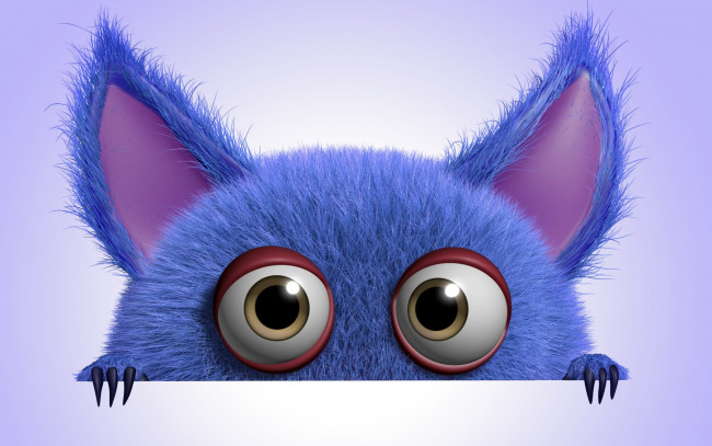 Обои картинки фото 3д графика, юмор , humor, монстр, cartoon, monster, funny, персонаж, fluffy, cute
