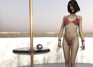 Картинка 3д+графика люди+ people девушка взгляд фон