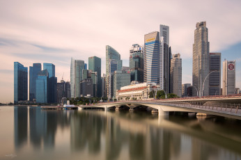 Картинка singapore+city города сингапур+ сингапур небоскребы залив