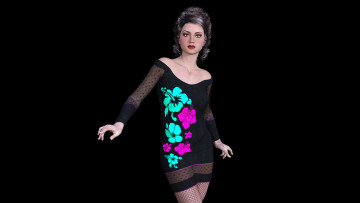 Картинка 3д+графика люди+ people девушка фон взгляд