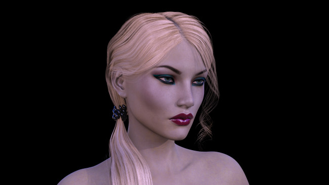 Обои картинки фото 3д графика, портрет , portraits, блондинка, фон, взгляд, девушка