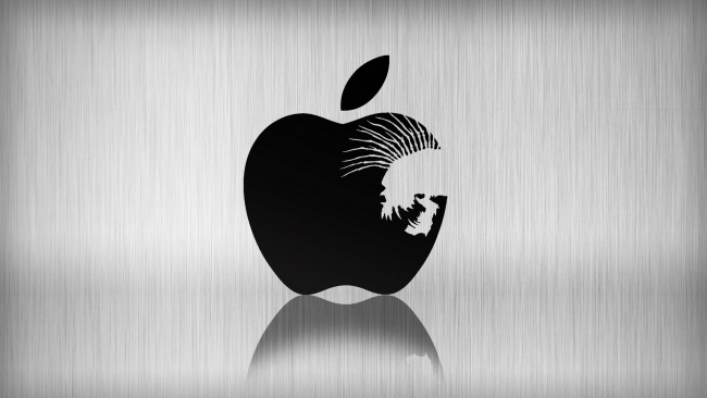 Обои картинки фото компьютеры, apple, фон, логотип